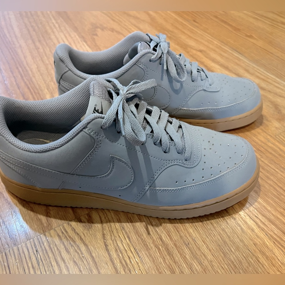 Nike Court Vision Men's Grey Low Top Court Shoes - Size 9.5